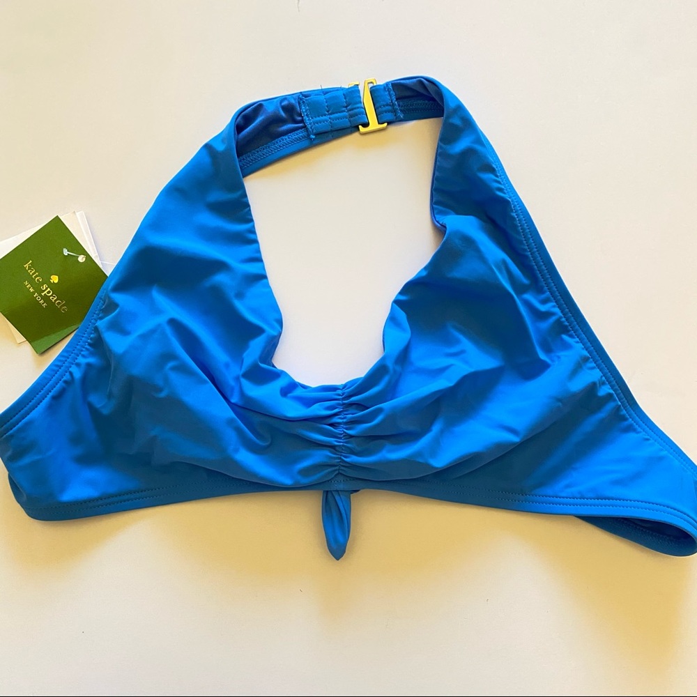 Kate Spade Blue BIkini Top XS NWT